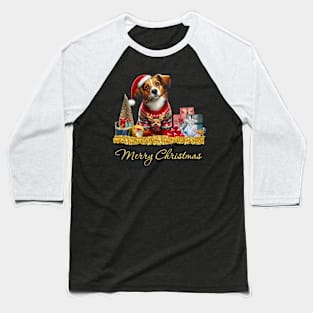 Merry Christmas Dog Baseball T-Shirt